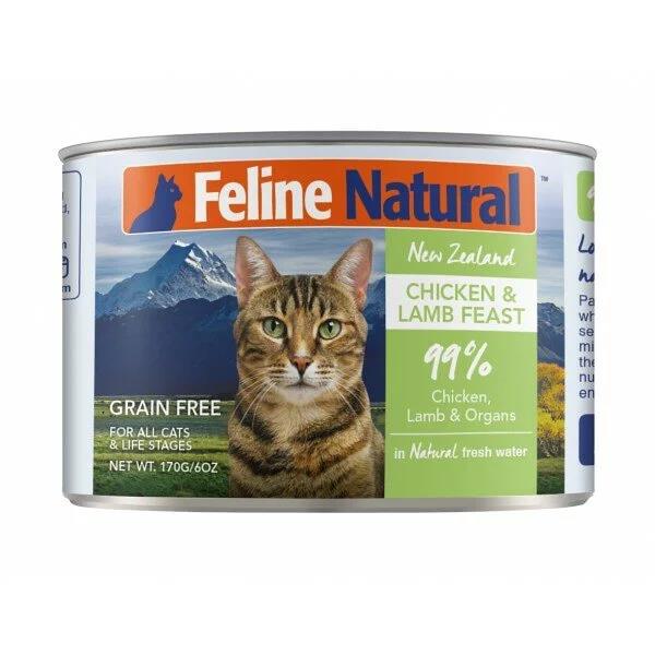 Feline Natural - 主食貓罐頭 雞肉及羊肉 85g/170g