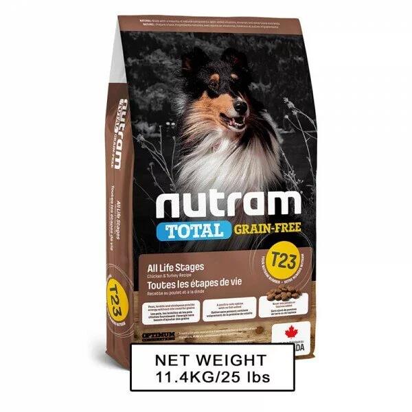 Nutram Total - T23 無薯無穀全犬糧 (雞+火雞) 中型犬 11.4kg