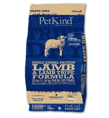 PetKind 無穀物羊草胃及羊肉配方狗乾糧 6/25磅