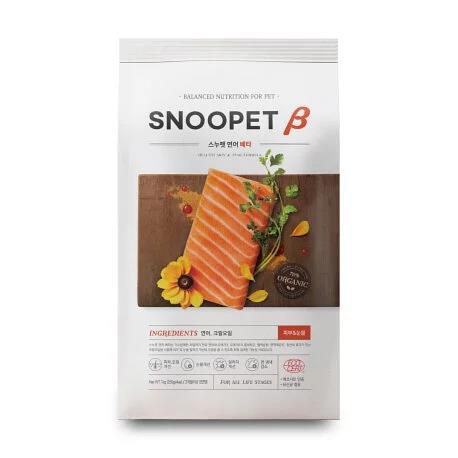 SNOOPET β– 鮮三文魚、磷蝦油、蔬菜 (淚痕及皮膚護理有機 全犬配方) (250g x 4包)