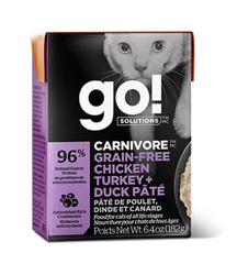 GO! SOLUTIONS™ 活力營養系列 無穀物雞肉 + 火雞 + 鴨肉醬貓糧配方
